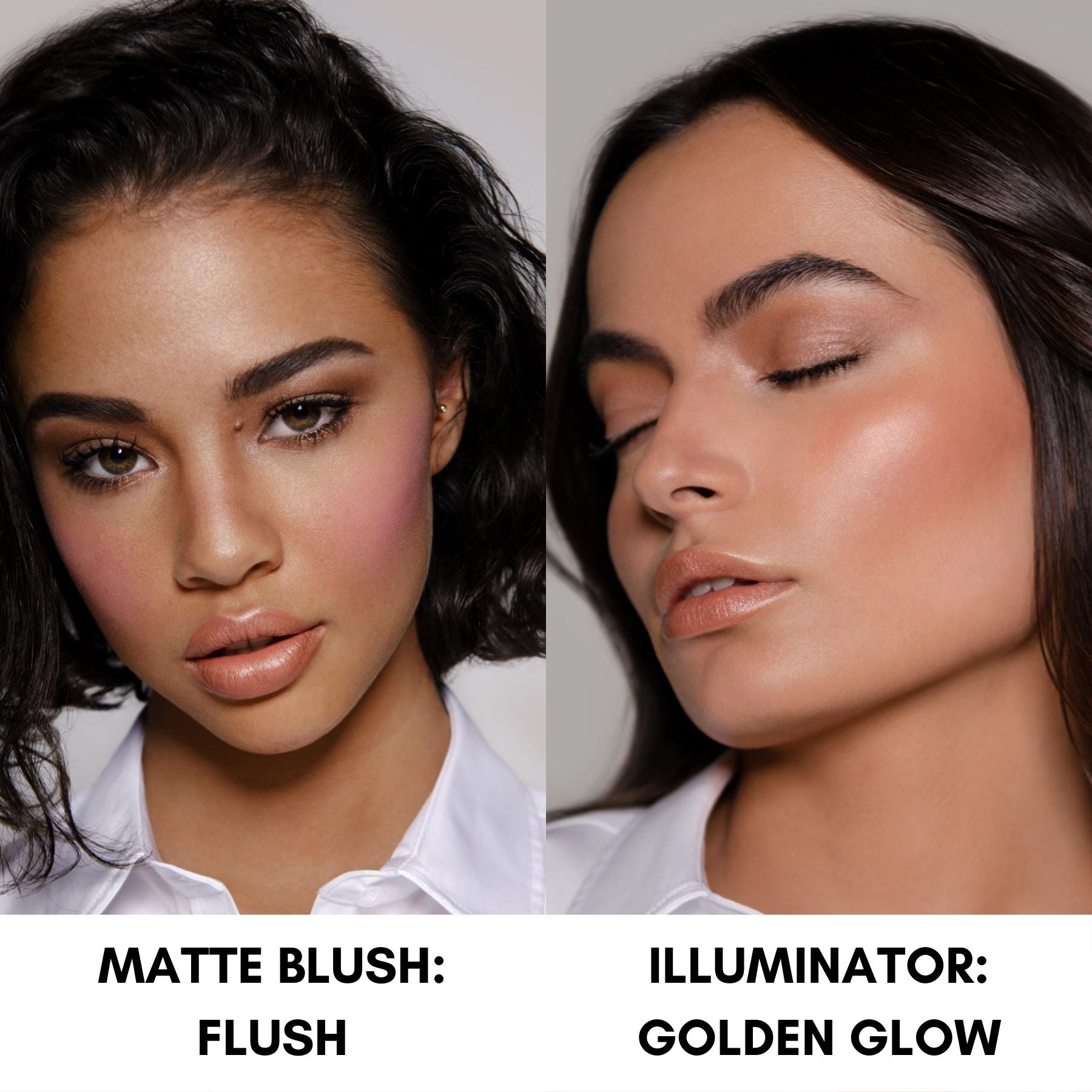 Watercolour Liquid Illuminator & Blush Duo - Flush & Golden Glow Models