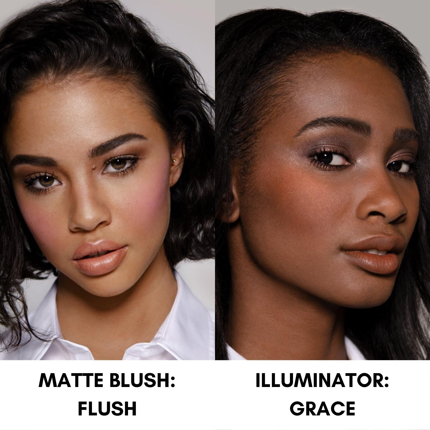Watercolour Liquid Illuminator & Blush Duo - Flush & Grace Models