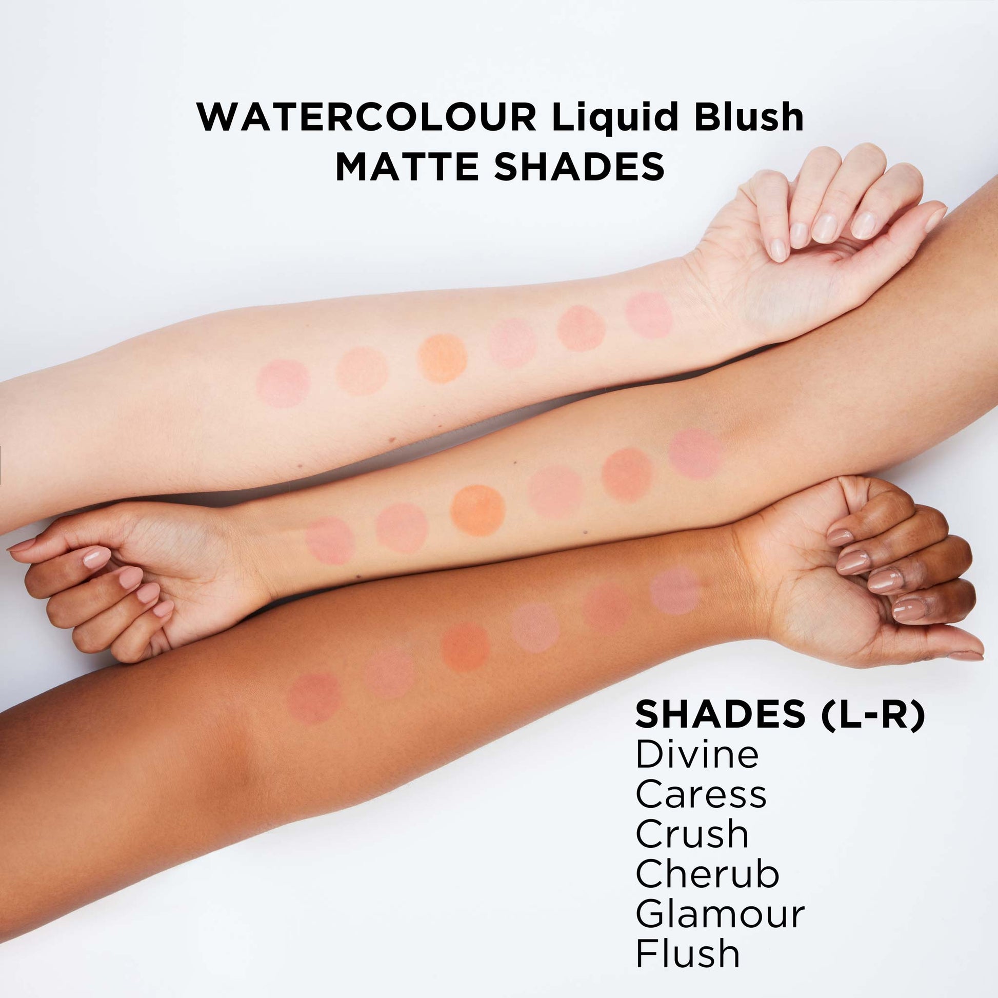 Daniel Sandler Watercolour Liquid Blush Matt Shades Swatches