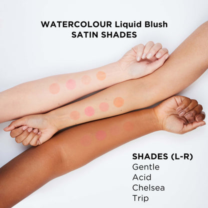 Watercolour Liquid Blush Swatches - Satin Finish Shades