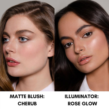 Daniel Sandler Watercolour Liquid Matte Blush & Illuminator Duo On Skin