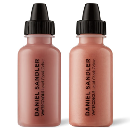 Daniel Sandler Watercolour Liquid Matte Blush & Illuminator Duo - Caress & Rose Glow