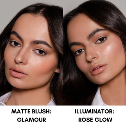 Daniel Sandler Watercolour Liquid Matte Blush & Illuminator Duo On Skin